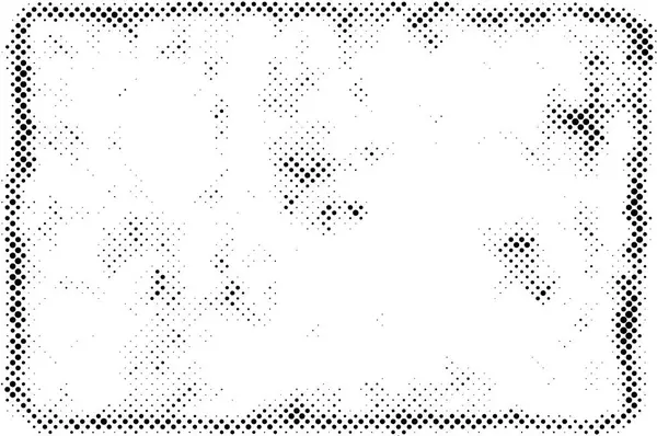 Czarno Białe Abstrakcyjne Tło Kropkowanym Wzorem Efekt Półtonowy Ilustracja Wektora — Wektor stockowy