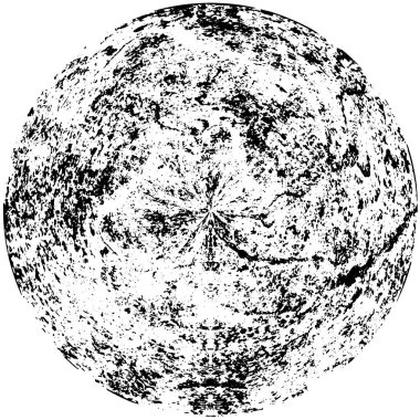 Beyaz arkaplanda soyut siyah yuvarlak şekil damgası. Web için grafik tasarım ögesi, kurumsal kimlik, kartlar, baskılar vs. Vektör illüstrasyonu