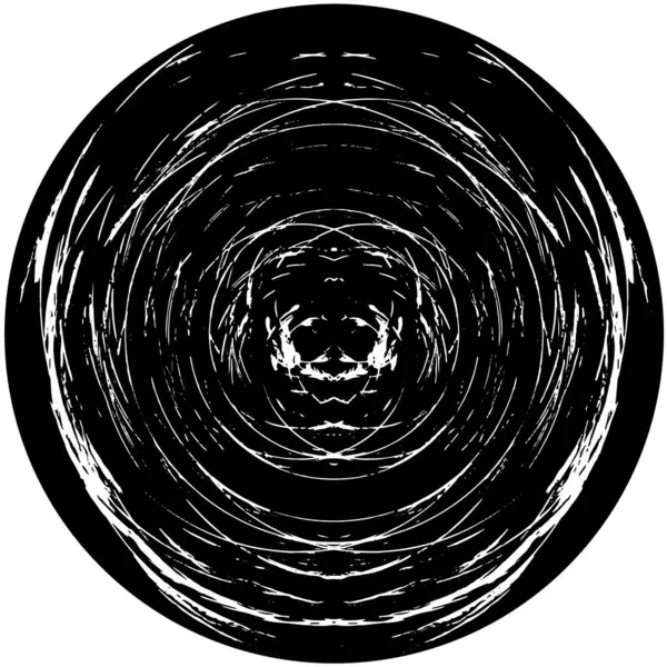Абстрактная Черная Круглая Печать Белом Фоне Элемент Графического Дизайна Веб — стоковый вектор
