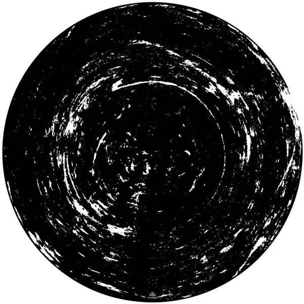 Sello Forma Redonda Negro Abstracto Sobre Fondo Blanco Elemento Diseño — Vector de stock