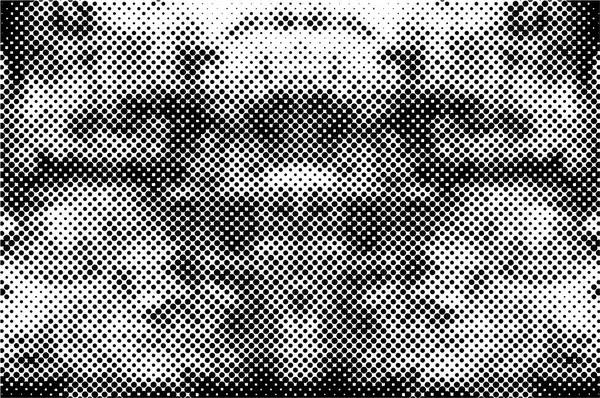 ポップアートスタイルのグラデーションハーフトーンドットの背景 黒と白のパターンテクスチャ — ストックベクタ