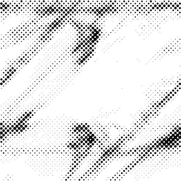 黒と白のハロフトーンパターン インクプリント背景 点検されたグラウンジの質 ベクトルイラストデザイン — ストックベクタ