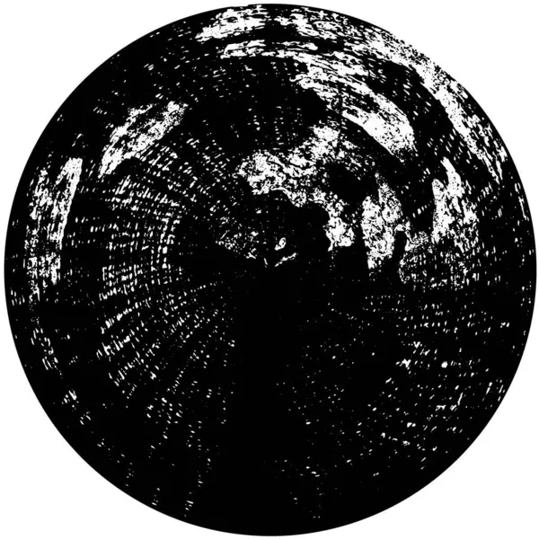 Abstraktní Černé Kulaté Razítko Bílém Pozadí Grafický Designový Prvek Pro — Stockový vektor