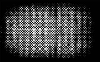 Grunge yarım ton vektör arkaplan. Yarı ton vektör dokusunu belirler. Gradyan yarım ton, pop sanatında arka planda yer alır. Siyah ve beyaz desenli. Mürekkep Yazdırma Sıkıntısı Arkaplanı 