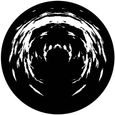 Soyut arkaplan. monokrom dokusu. Beyaz arkaplanda siyah ve beyaz dairesel arkaplan