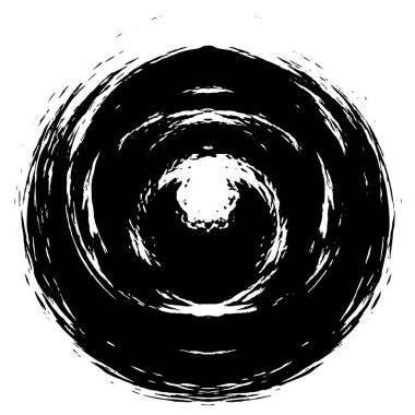 yuvarlak siyah grunge lekesi. soyut arkaplan, vektör illüstrasyonu