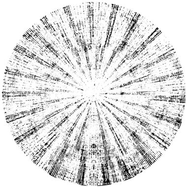 Beyaz arkaplanda soyut siyah yuvarlak şekil damgası. Web için grafik tasarım ögesi, kurumsal kimlik, kartlar, baskılar vs. Vektör illüstrasyonu