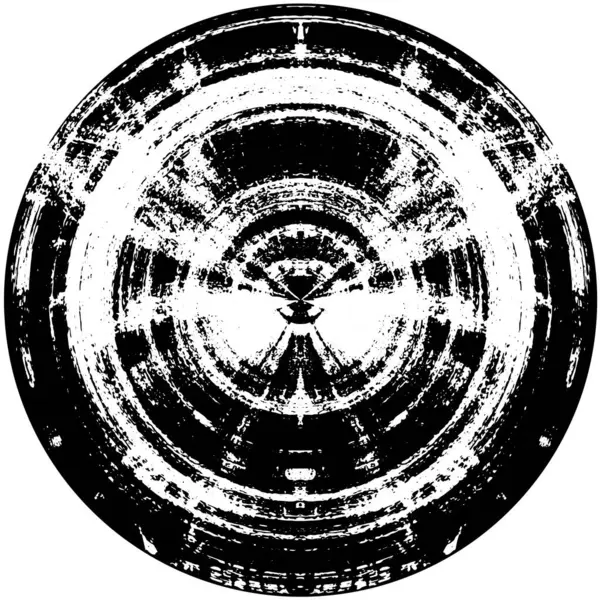 Αφηρημένο Υπόβαθρο Μαύρο Και Άσπρο Γεωμετρικό Φόντο Κύκλου — Διανυσματικό Αρχείο
