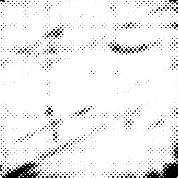 Zwart Wit Grunge Achtergrond Abstract Patroon Gestippelde Textuur Vectorillustratie — Stockvector