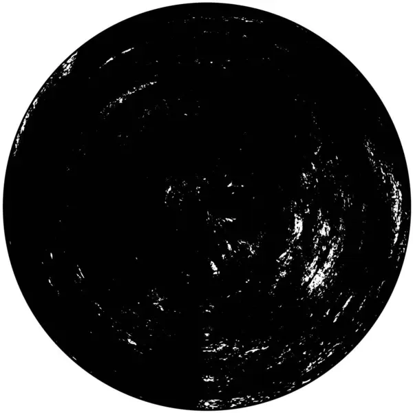 Sello Forma Redonda Negro Abstracto Sobre Fondo Blanco Elemento Diseño — Vector de stock