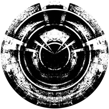 yuvarlak siyah beyaz grunge desenli arkaplan