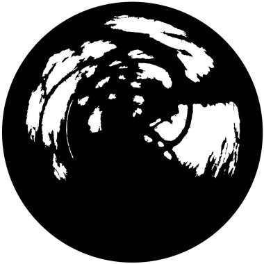 yuvarlak siyah beyaz grunge desenli arkaplan