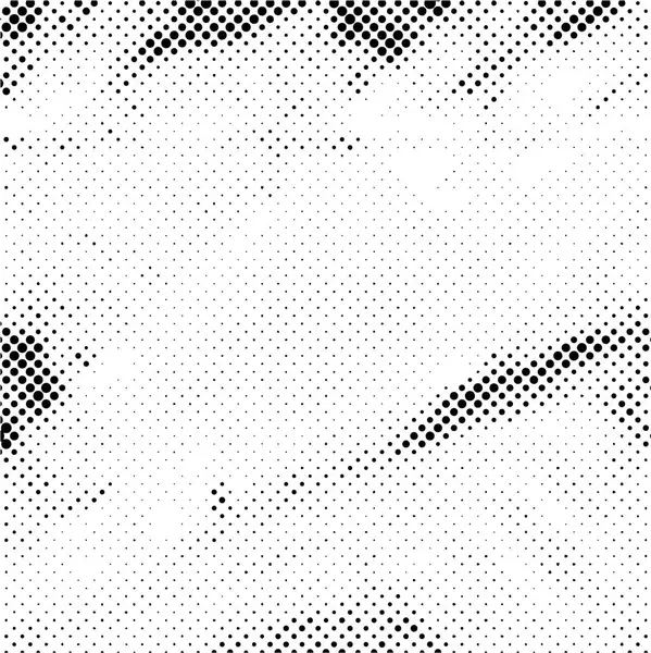 Černo Bílé Grunge Pozadí Abstraktní Vzor Tečkami Vektorová Ilustrace — Stockový vektor