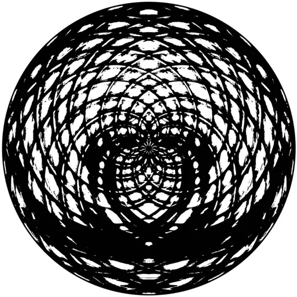 Абстрактний Штамп Чорної Круглої Форми Білому Тлі Графічний Елемент Дизайну — стоковий вектор