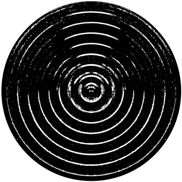 Круглий Чорний Гранжевий Текстурований Фон — стоковий вектор