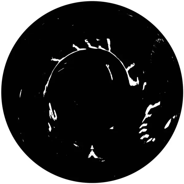 Ronde Grunge Noir Fond Texturé — Image vectorielle