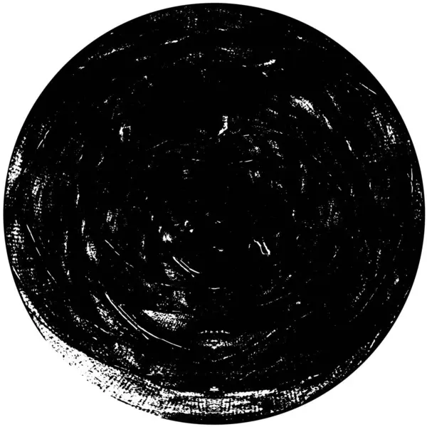Круглый Черный Гранж Текстурированный Фон — стоковый вектор