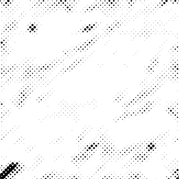 Zwart Wit Grunge Achtergrond Abstract Patroon Met Stippen Vectorillustratie — Stockvector