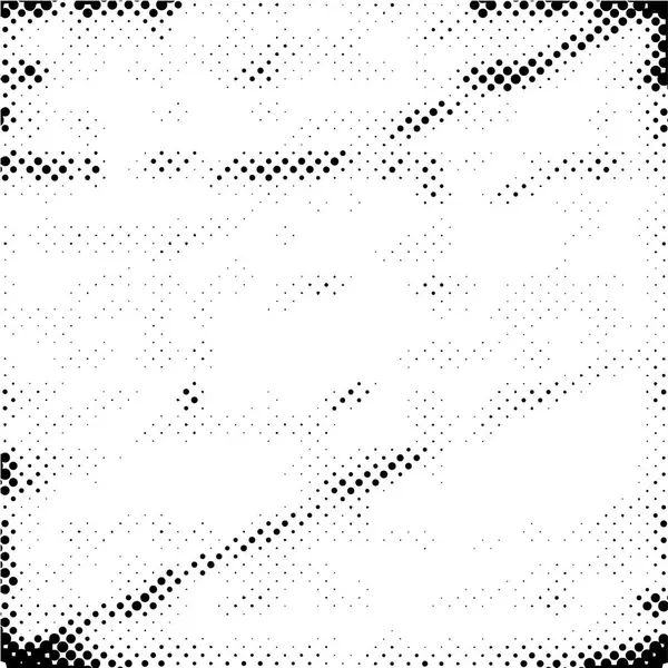 Schwarz Weißer Grunge Hintergrund Abstraktes Muster Mit Punkten Vektorillustration — Stockvektor