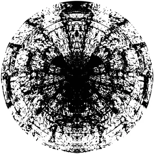 Kulaté Monochromatické Grunge Texturované Pozadí — Stockový vektor