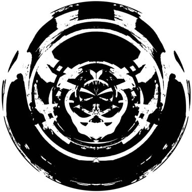 yuvarlak siyah grunge lekesi. soyut arkaplan, vektör illüstrasyonu