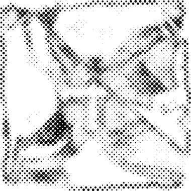 siyah ve beyaz tek renkli arka plan. Noktalar desenli soyut doku, grunge yarım ton arkaplan, vektör illüstrasyonu