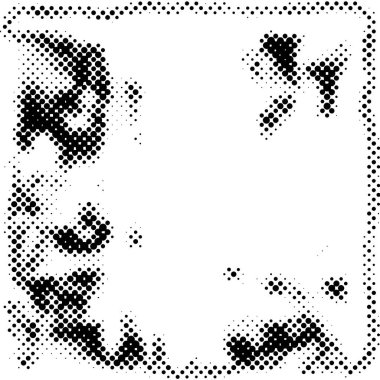 siyah ve beyaz tek renkli arka plan. Noktalar desenli soyut doku, grunge yarım ton arkaplan, vektör illüstrasyonu