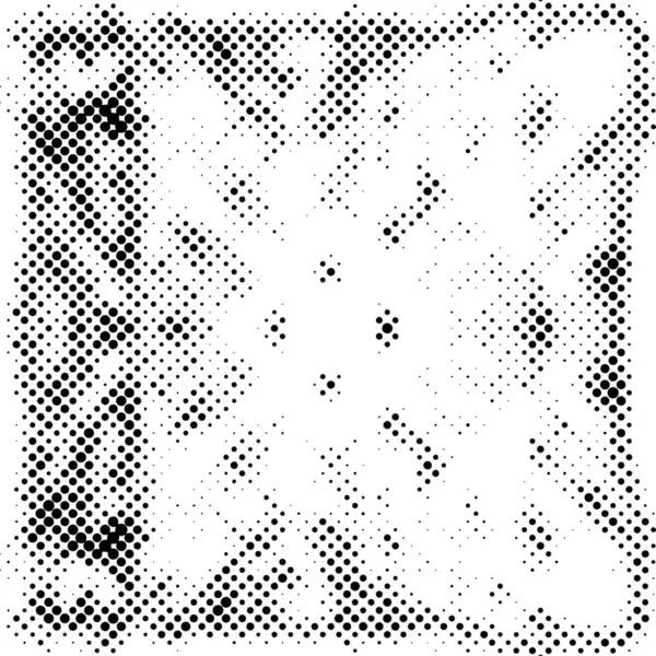 Абстрактный Черно Белый Гранж Точками Векторная Иллюстрация Лицензионные Стоковые Векторы