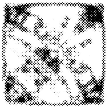 siyah ve beyaz tek renkli arka plan. Noktalar desenli soyut doku, grunge yarım ton arkaplan, vektör illüstrasyonu