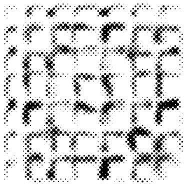 Arka plan siyah ve beyaz noktalı