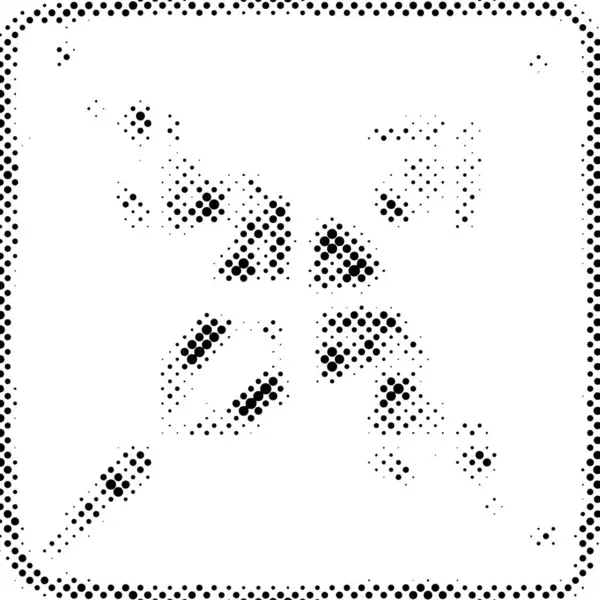 Texture Abstraite Avec Motif Points Demi Ton Grunge Grain Toile — Image vectorielle