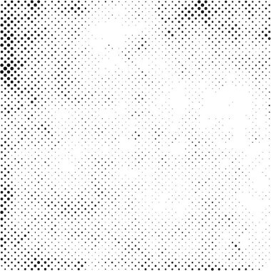 Yarı ton siyah beyaz grunge arka plan. Beyaz arka plana dağılmış noktaların dokusu. Kartvizitlerde, rozetlerde, etiketlerde klasik sanat tarzında soyut desenler var. Vektör tek renkli elementler