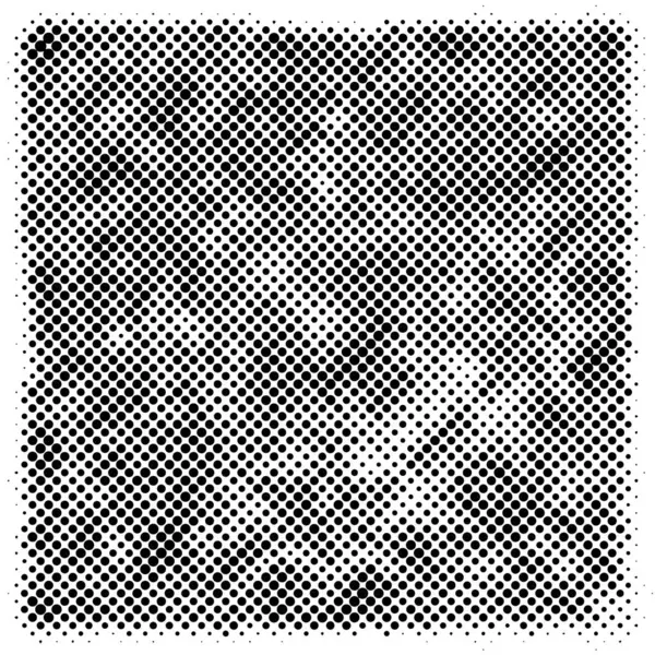ドットパターンと抽象的なテクスチャ グラウンジハーフトーングリットバックドロップ 黒と白のモノクロの背景 ベクトルイラスト — ストックベクタ