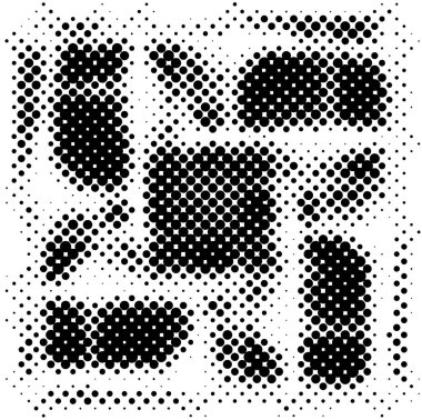 Siyah ve beyaz yarım ton vektör arkaplan. Noktalı doku ve eğim
