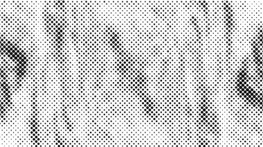 Siyah ve beyaz yarım ton vektör arkaplan. Noktalı doku ve eğim