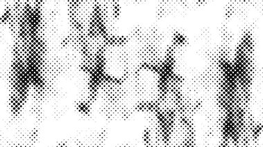 Siyah ve beyaz grunge çizgisi arka planda görülmüş. Soyut yarım ton illüstrasyon arka planı. Grunge ızgara polka nokta arkaplan deseni