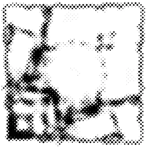 ドットパターンと抽象的なテクスチャ グラウンジハーフトーングリットバックドロップ 黒と白のモノクロの背景 ベクトルイラスト — ストックベクタ