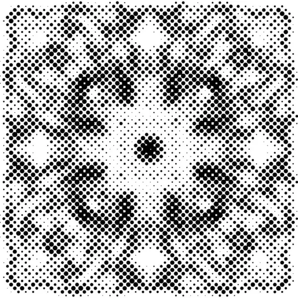 Abstrakte Textur Mit Punktemuster Grunge Hintergrund Halbton Schwarz Weißer Monochromer — Stockvektor