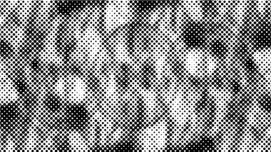 siyah beyaz soyut arkaplan, noktalı yarım ton vektör çizimi 
