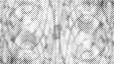 Noktalı soyut yarım ton siyah beyaz desen, vektör illüstrasyon tasarımı