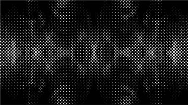 Arka plan siyah ve beyaz noktalı.