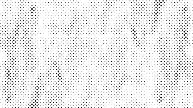 Noktalı soyut siyah ve beyaz grunge deseni, vektör illüstrasyonu