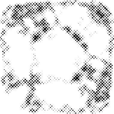 Noktalı soyut siyah ve beyaz grunge deseni, vektör illüstrasyonu