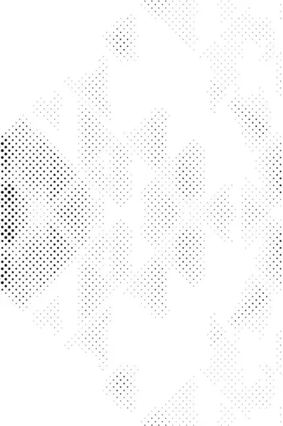 混沌としたパターンを持つ抽象的なハーフトーンモノクロの背景 ベクターイラスト — ストックベクタ