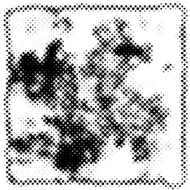 Arka plan siyah ve beyaz noktalı.