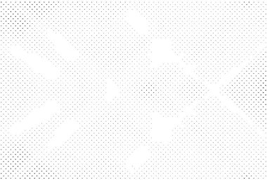 Soyut yarım ton siyah beyaz monokrom arkaplan kaotik desen, vektör illüstrasyonu