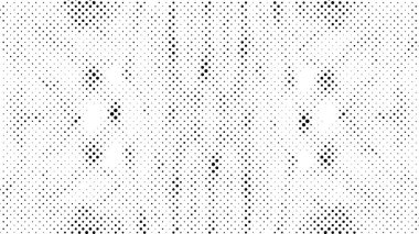 Siyah ve beyaz renklerde soyut noktalı arkaplan, vektör illüstrasyonu