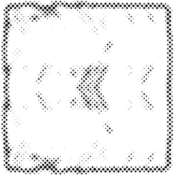 Black White Grunge Pattern Dots Vector Illustration — Stock Vector