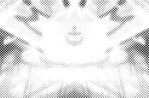 Abstrakter Halbtoniger Schwarz Weißer Monochromer Hintergrund Mit Chaotischem Muster Vektorillustration — Stockvektor