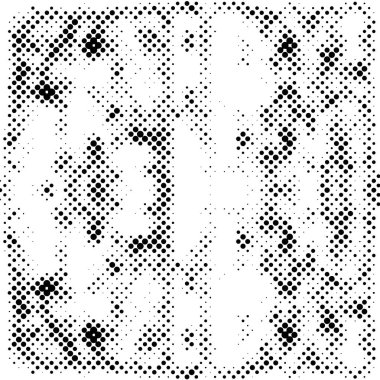Grunge yarım ton siyah-beyaz noktalar dokusu. Benekli vektör soyut dokusu
